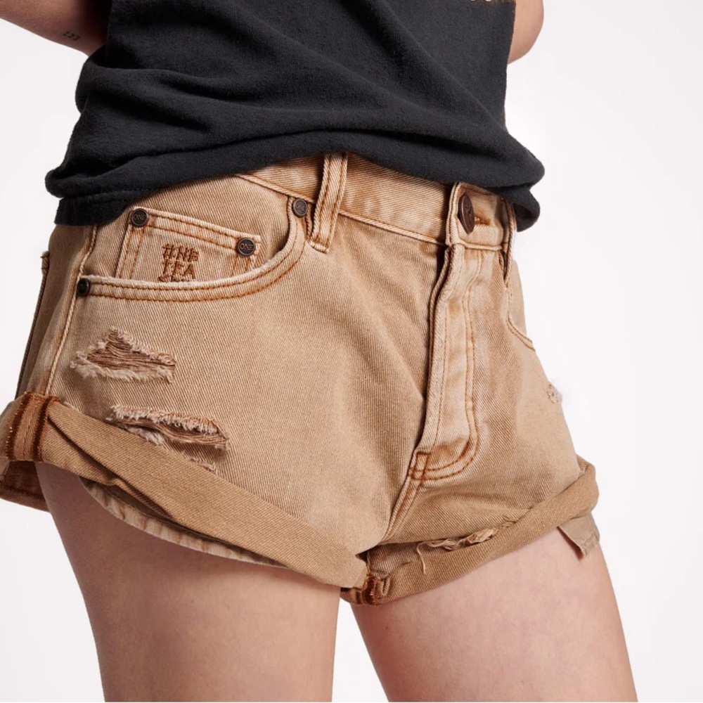 OneTeapsoon Bandits Low-Waist Denim Shorts